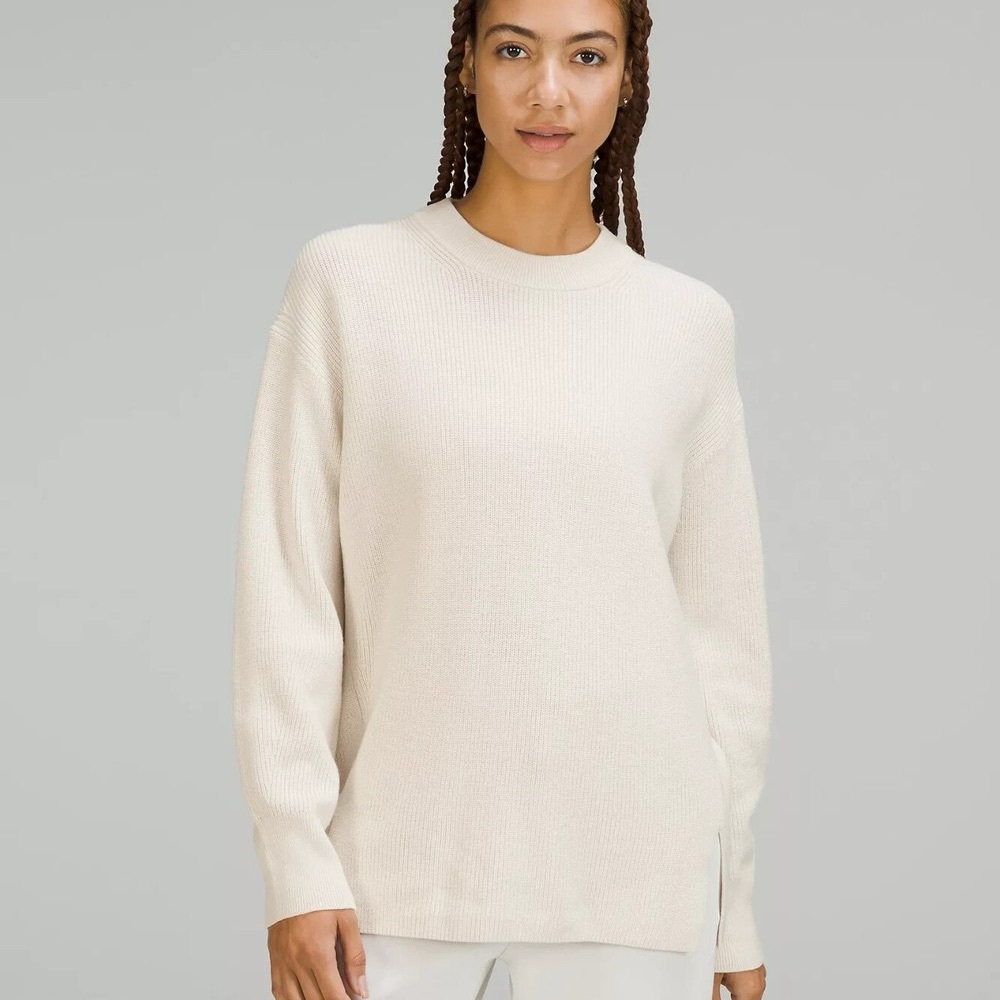 Lululemon Merino Wool-Blend Ribbed Crewneck Sweater